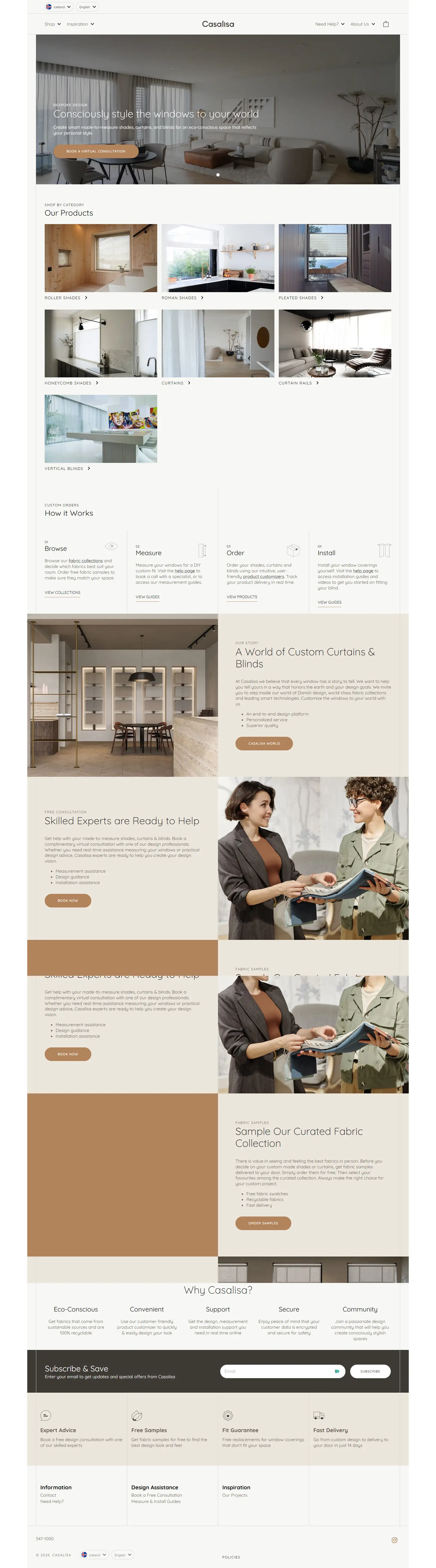 Casalísa website design